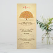 Rustic Twinkle licht Najaar boommenukaart Menu (Staand voorkant)