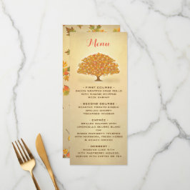 Rustic Twinkle licht Najaar boommenukaart Menu