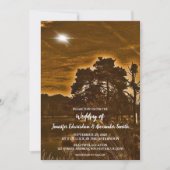 Rustic twinkle light country wedding invitation save the date (Voorkant)