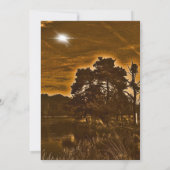 Rustic twinkle light country wedding invitation save the date (Achterkant)