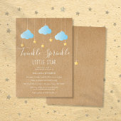 Rustic Twinkle Sprinkle Baby Boy Sprinkle/Shower Kaart