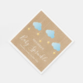Rustic Twinkle Sprinkle Baby Boy Sprinkle/Shower Servet (Hoek)