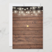 Rustic Twinkle Sprinkle Little Star-Baby shower Kaart (Achterkant)