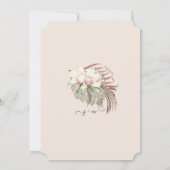 Rustic Twinkle White Orchid Floral Burgundy Wood Kaart (Achterkant)