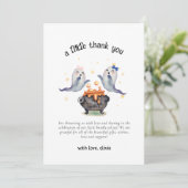 Rustic Two Little Boos Ghost Twins Baby shower Bedankkaart (Staand voorkant)