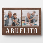 Rustic Two Photo Abuelito Grandpa Fotoplaat (voorkant)