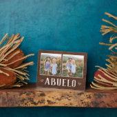 Rustic Two Photo Abuelo Grandpa Fotoplaat (Zijkant)