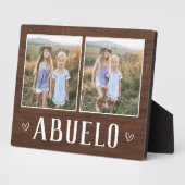 Rustic Two Photo Abuelo Grandpa Fotoplaat (Zijkant)