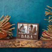 Rustic Two Photo Baba Grandpa Fotoplaat (Zijkant)