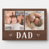 Rustic Two Photo Dad Fotoplaat (voorkant)