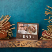 Rustic Two Photo Dad Fotoplaat (Zijkant)