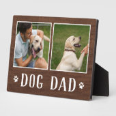 Rustic Two Photo Dog Dad Fotoplaat (Zijkant)