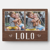 Rustic Two Photo Lolo Grandpa Fotoplaat (voorkant)
