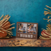 Rustic Two Photo Nonno Grandpa Fotoplaat (Zijkant)