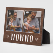 Rustic Two Photo Nonno Grandpa Fotoplaat (Zijkant)