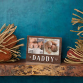 Rustic Two Photo Papa Fotoplaat (Zijkant)