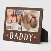 Rustic Two Photo Papa Fotoplaat (Zijkant)