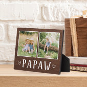 Rustic Two Photo Papaw Grandpa Fotoplaat