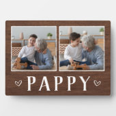 Rustic Two Photo Pappy Grandpa Fotoplaat (voorkant)