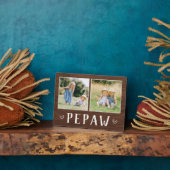 Rustic Two Photo Pepaw Grandpa Fotoplaat (Zijkant)