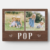 Rustic Two Photo Pop Grandpa Fotoplaat (voorkant)