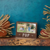 Rustic Two Photo Pop Grandpa Fotoplaat (Zijkant)