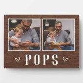 Rustic Two Photo Poppen Grandpa Fotoplaat (voorkant)