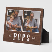 Rustic Two Photo Poppen Grandpa Fotoplaat (Zijkant)