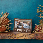 Rustic Two Photo Poppy Grandpa Fotoplaat (Zijkant)