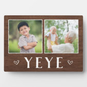 Rustic Two Photo Yeye Grandpa Fotoplaat (voorkant)