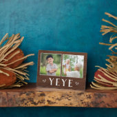 Rustic Two Photo Yeye Grandpa Fotoplaat (Zijkant)