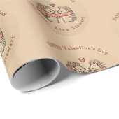 Rustic Two Schattigee egel in Love Wrapping papier (Rol Hoek)