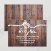 Rustic Tying the Knot Barn Wedding Reception Kaart (Voorkant / Achterkant)