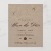 Rustic Tying the Knot Wedding SaveTheDate  (Voorkant)