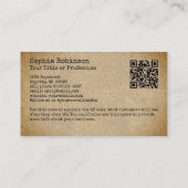 Rustic Typewriter Font Kraft Paper Style Visitekaartje (Achterkant)