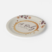 Rustic Typhography Coffee Beans Baby shower Papieren Bordje (Gekanteld)