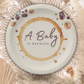Rustic Typhography Coffee Beans Baby shower Papieren Bordje