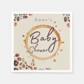 Rustic Typhography Coffee Beans Baby shower Servet (Voorkant)