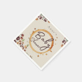 Rustic Typhography Coffee Beans Baby shower Servet (Hoek)