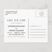 Rustic Typografie Sparen het Briefkaart van de Dat (Achterkant)