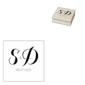 Rustic typography elegant wedding  rubberstempel (Gestempeld)