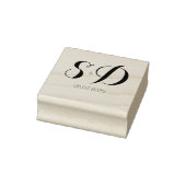 Rustic typography elegant wedding rubberstempel (Stempel)