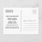 Rustic Typography Overlay Photo Save the Date Aankondigingskaart (Achterkant)