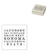 Rustic Typography Return Address Stamp Rubberstempel (Gestempeld)