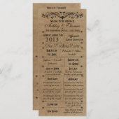  Rustic Typography Style Wedding Programs Programmakaart (Voorkant / Achterkant)