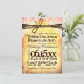 Rustic Typography Wedding Invitations Kaart (Staand voorkant)