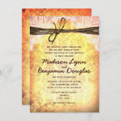  Rustic Typography Wedding Invitations Kaart (Voorkant / Achterkant)