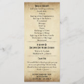 Rustic Typography Wedding Programs Programmakaart (Achterkant)