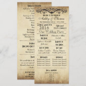 Rustic Typography Wedding Programs Programmakaart (Voorkant / Achterkant)