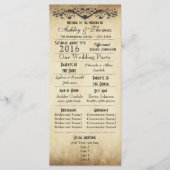 Rustic Typography Wedding Programs Programmakaart (Voorkant)